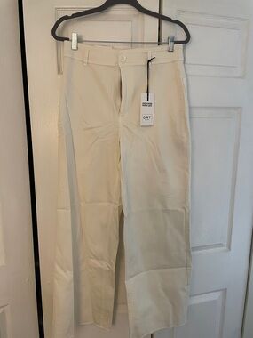 Oat New York Cream Wide-Leg Chino Pants